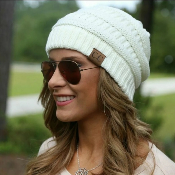 Nwt Cc Beanie Cable Knit Winter Hat 